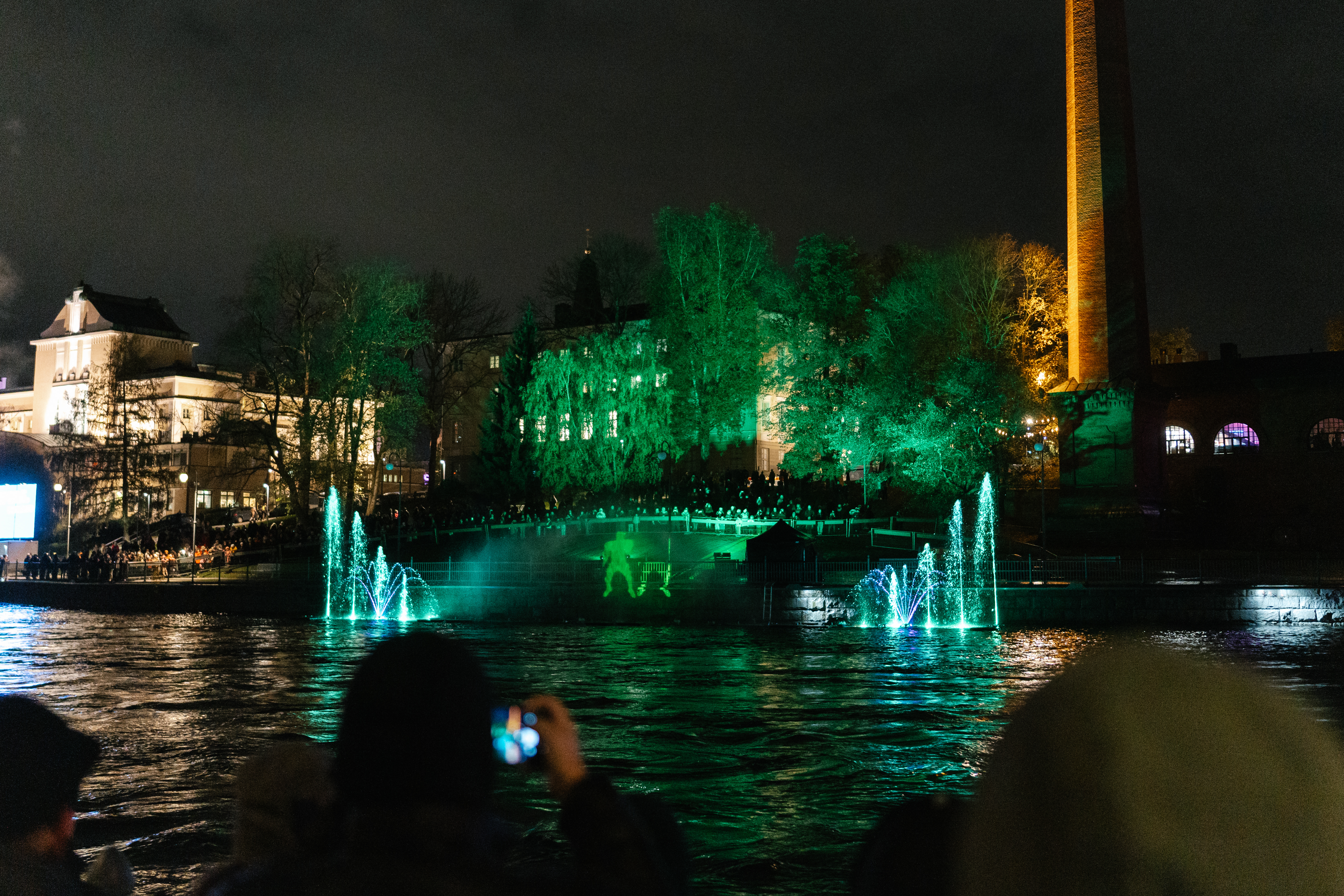 Tampere Festival of Light opening ceremony and Dancing Fountains.